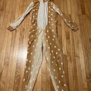 Xhilaration Tan and White Pajama Onesie